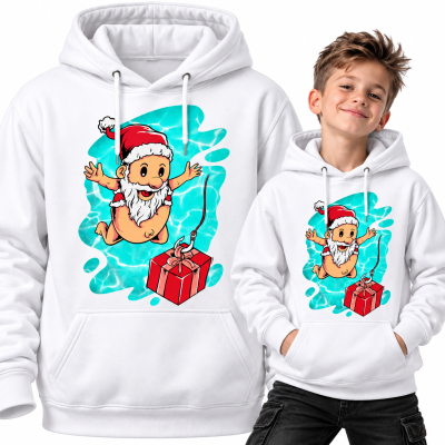 BLUZA Z KAPTUREM  ŚWIĄTECZNA DEEP SURPRIZE